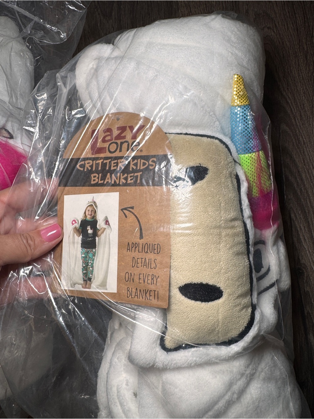 Lazy One Critter Kids Blanket - Unicorn NEW